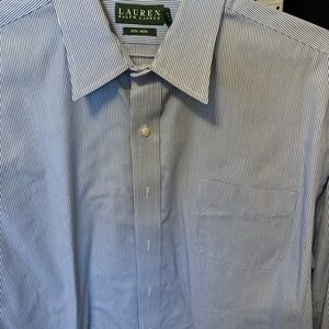 Lauren Ralph Lauren Men's Navy Pinstripe Dress Shirt